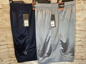 Set Of 2 And 1 Mens Shorts Size 2XL NWT Grey Blue 11" Inseam Activewear